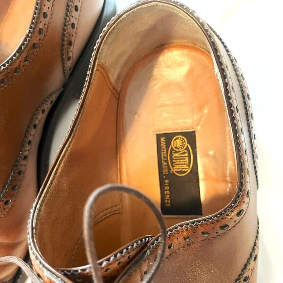 Sutor Mantellassi men\'s British tan wing tip Oxford shoes main image 8